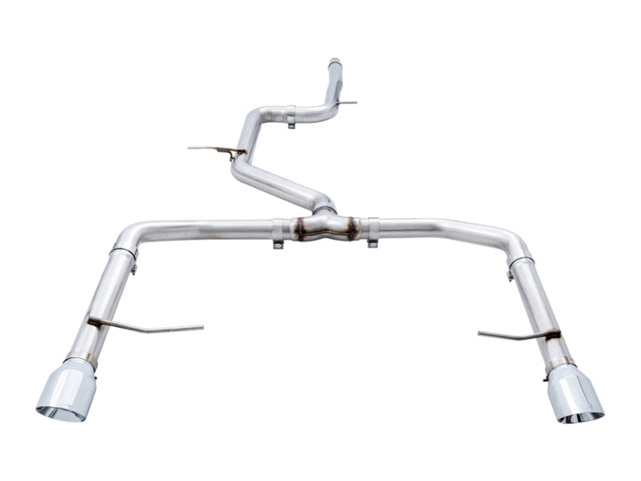 AWE Tuning 18-21 Volkswagen Jetta GLI Mk7 Track Edition Exhaust - Chrome Silver Tips (Fits OEM DP) - Bull Strap