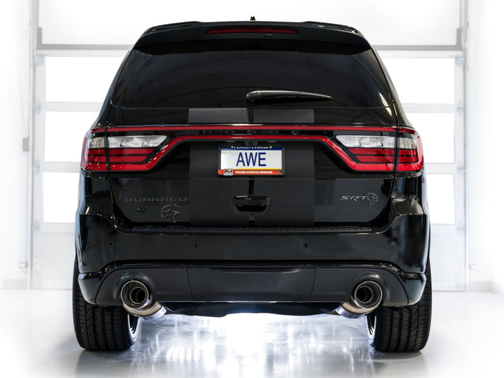 AWE Tuning 18-23 Dodge Durango SRT & Hellcat Touring Edition Exhaust - Chrome Silver Tips - Bull Strap