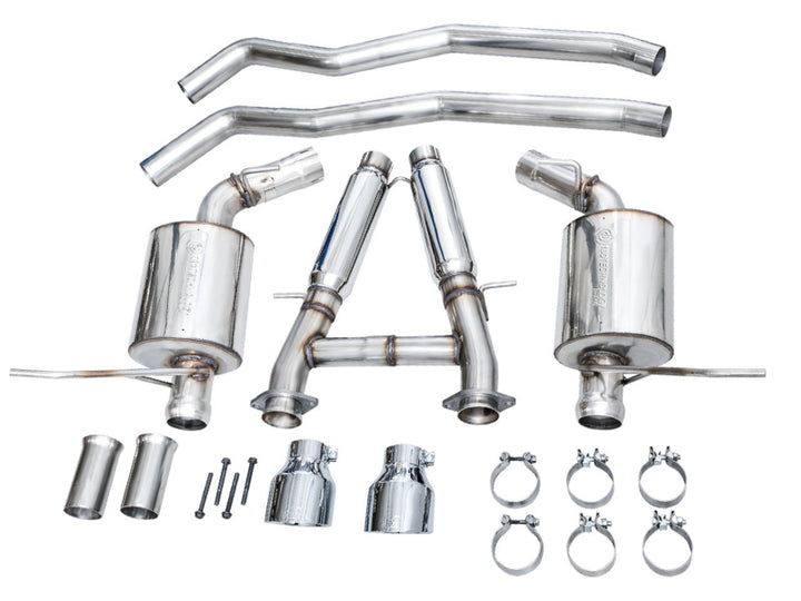 AWE Tuning 18-23 Dodge Durango SRT & Hellcat Touring Edition Exhaust - Chrome Silver Tips - Bull Strap