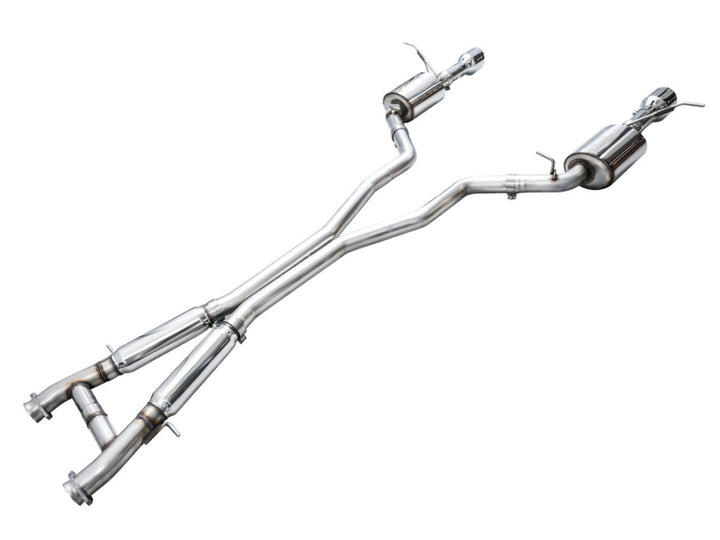 AWE Tuning 18-23 Dodge Durango SRT & Hellcat Touring Edition Exhaust - Chrome Silver Tips - Bull Strap