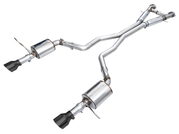 AWE Tuning 18-23 Dodge Durango SRT & Hellcat Touring Edition Exhaust - Diamond Black Tips - Bull Strap