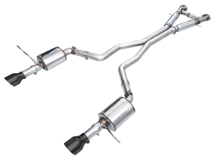AWE Tuning 18-23 Dodge Durango SRT & Hellcat Touring Edition Exhaust - Diamond Black Tips - Bull Strap