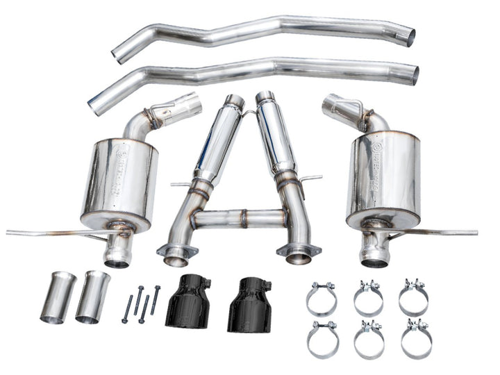 AWE Tuning 18-23 Dodge Durango SRT & Hellcat Touring Edition Exhaust - Diamond Black Tips - Bull Strap