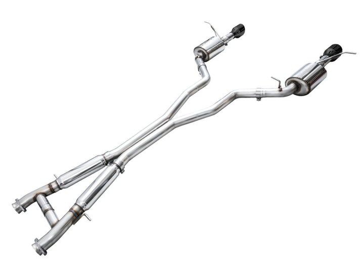 AWE Tuning 18-23 Dodge Durango SRT & Hellcat Touring Edition Exhaust - Diamond Black Tips - Bull Strap