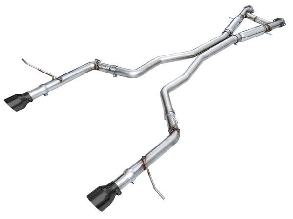 AWE Tuning 18-23 Dodge Durango SRT & Hellcat Track Edition Exhaust - Diamond Black Tips - Bull Strap