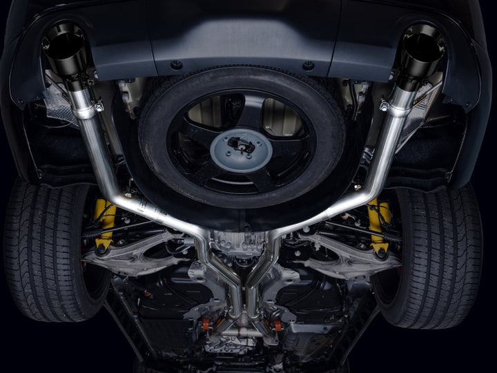 AWE Tuning 18-23 Dodge Durango SRT & Hellcat Track Edition Exhaust - Diamond Black Tips - Bull Strap