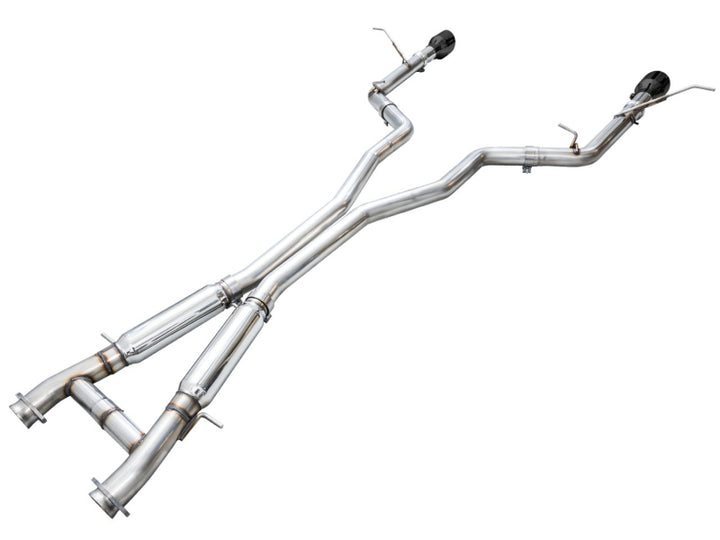 AWE Tuning 18-23 Dodge Durango SRT & Hellcat Track Edition Exhaust - Diamond Black Tips - Bull Strap