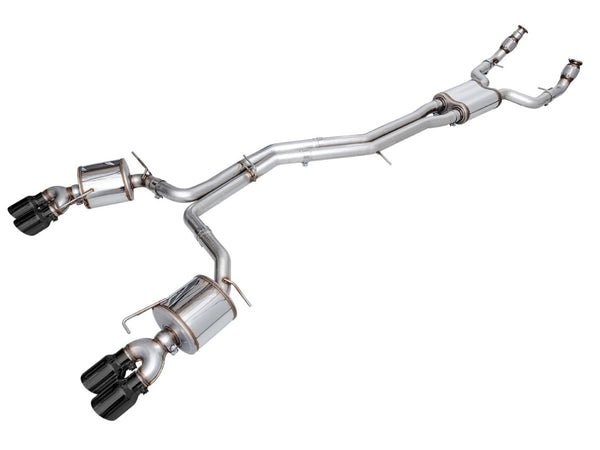 AWE Tuning 19-23 Audi C8 S6/S7 2.9T V6 AWD Touring Edition Exhaust - Diamond Black Tips - Bull Strap