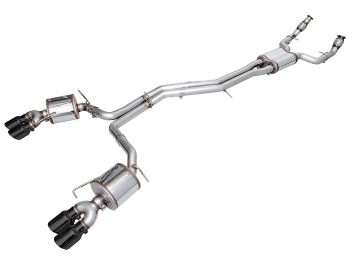 AWE Tuning 19-23 Audi C8 S6/S7 2.9T V6 AWD Touring Edition Exhaust - Diamond Black Tips - Bull Strap