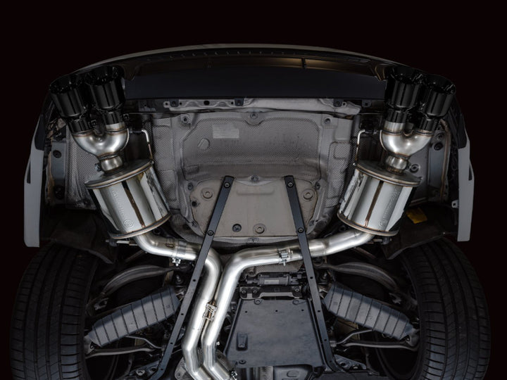 AWE Tuning 19-23 Audi C8 S6/S7 2.9T V6 AWD Touring Edition Exhaust - Diamond Black Tips - Bull Strap