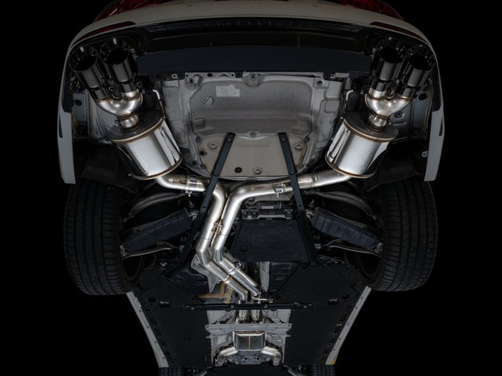 AWE Tuning 19-23 Audi C8 S6/S7 2.9T V6 AWD Touring Edition Exhaust - Diamond Black Tips - Bull Strap