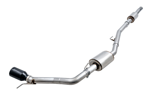 AWE Tuning 20-21 Jeep Gladiator JT 3.6L Tread Edition Cat-Back Single Side Exhaust - Diamond Blk Ti - Bull Strap