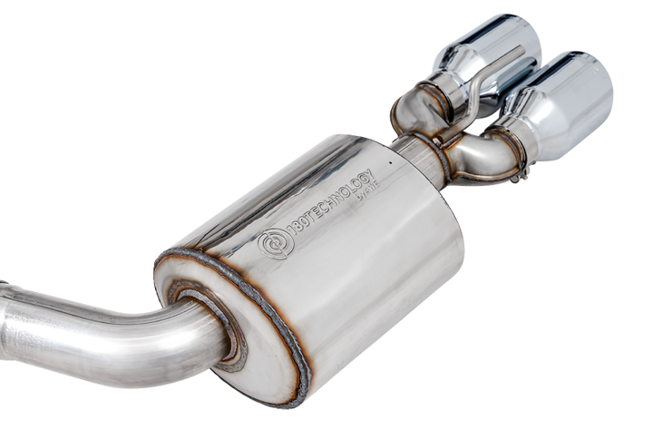 AWE Tuning 2015+ Dodge Challenger 6.4L/6.2L Non-Resonated Touring Edition Exhaust - Quad Silver Tips - Bull Strap