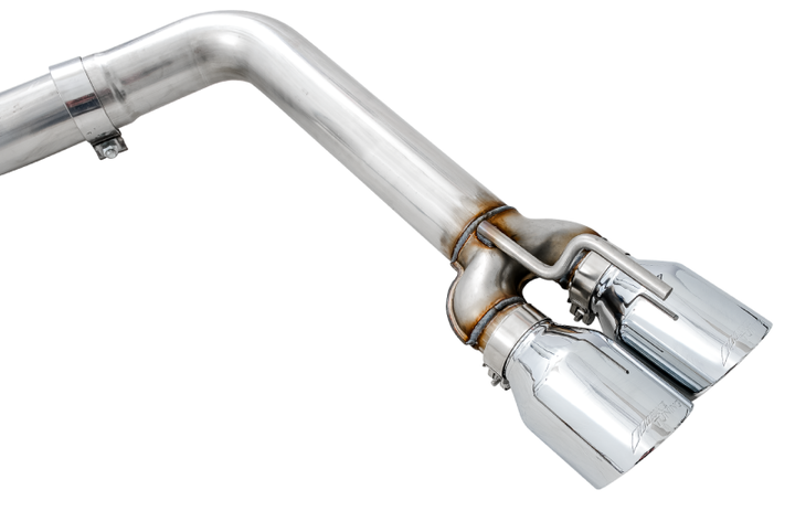 AWE Tuning 2015+ Dodge Challenger 6.4L/6.2L SC Track Edition Exhaust - Quad Chrome Silver Tips - Bull Strap