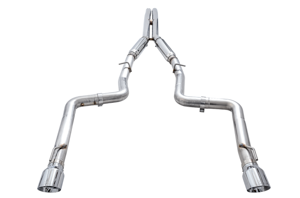 AWE Tuning 2015+ Dodge Charger 6.4L/6.2L Supercharged Track Edition Exhaust - Chrome Silver Tips - Bull Strap