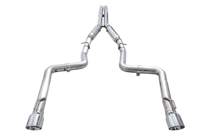 AWE Tuning 2015+ Dodge Charger 6.4L/6.2L Supercharged Track Edition Exhaust - Chrome Silver Tips - Bull Strap