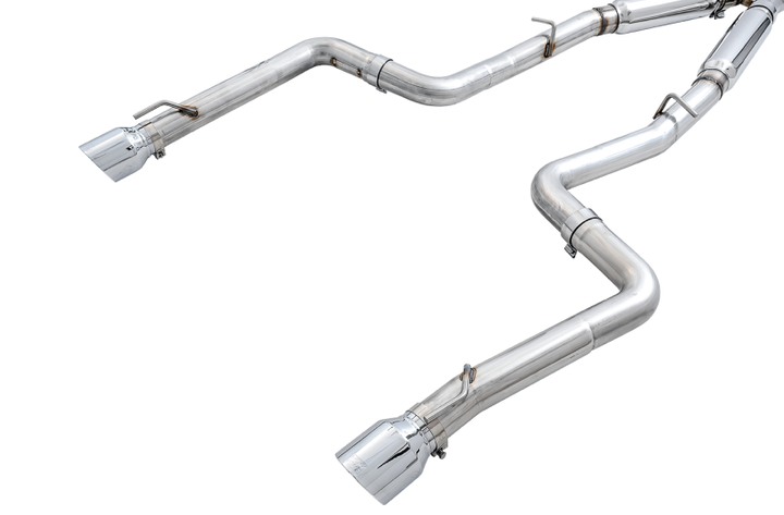 AWE Tuning 2015+ Dodge Charger 6.4L/6.2L Supercharged Track Edition Exhaust - Chrome Silver Tips - Bull Strap