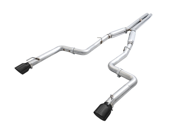 AWE Tuning 2015+ Dodge Charger 6.4L/6.2L Supercharged Track Edition Exhaust - Diamond Black Tips - Bull Strap