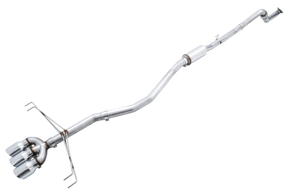 AWE Tuning 2017+ Honda Civic Type R Track Edition Exhaust w/Front Pipe & Triple Chrome Silver Tips - Bull Strap