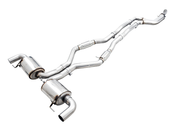 AWE Tuning 2019+ BMW M340i (G20) Resonated Touring Edition Exhaust (Use OE Tips) - Bull Strap