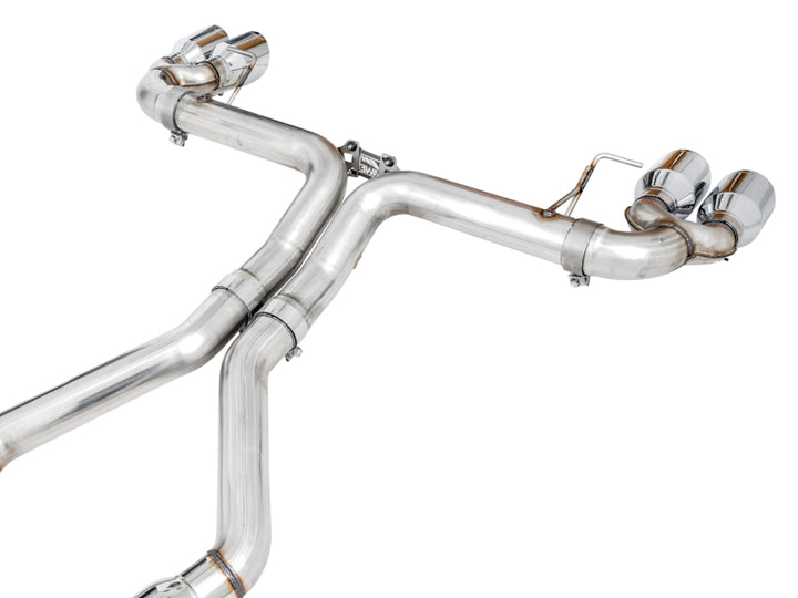 AWE Tuning 2019+ BMW M340i (G20) Track Edition Exhaust - Quad Chrome Silver Tips - Bull Strap