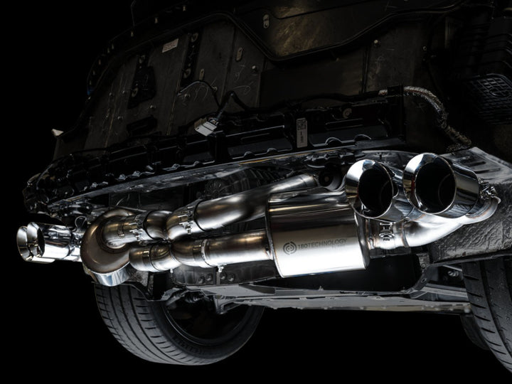 AWE Tuning 2020 Chevrolet Corvette (C8) Touring Edition Exhaust - Quad Chrome Silver Tips - Bull Strap