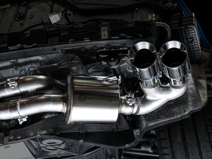 AWE Tuning 2020 Chevrolet Corvette (C8) Touring Edition Exhaust - Quad Chrome Silver Tips - Bull Strap
