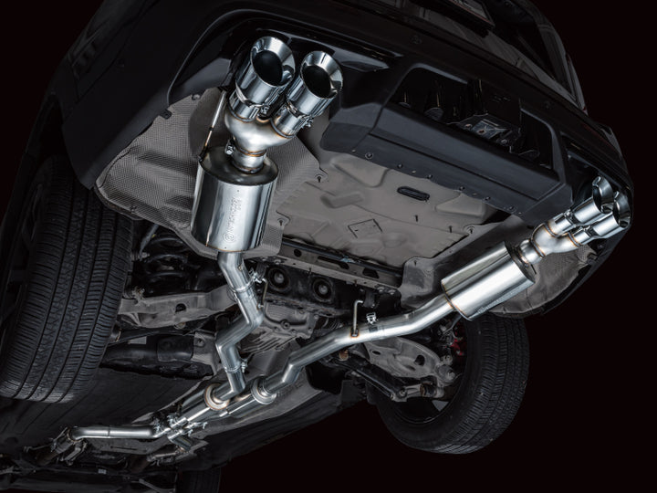 AWE Tuning 2020+ Ford Explorer ST Touring Edition Exhaust w/ Chrome Silver Tips - Bull Strap