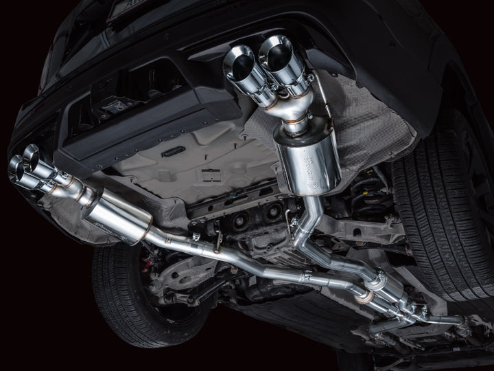 AWE Tuning 2020+ Ford Explorer ST Touring Edition Exhaust w/ Chrome Silver Tips - Bull Strap