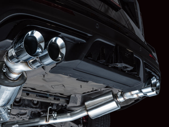 AWE Tuning 2020+ Ford Explorer ST Touring Edition Exhaust w/ Chrome Silver Tips - Bull Strap