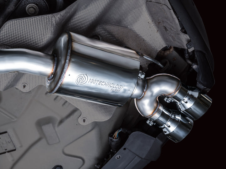AWE Tuning 2020+ Ford Explorer ST Touring Edition Exhaust w/ Chrome Silver Tips - Bull Strap