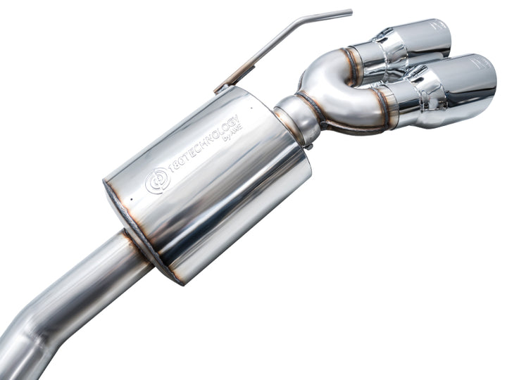 AWE Tuning 2020+ Ford Explorer ST Touring Edition Exhaust w/ Chrome Silver Tips - Bull Strap