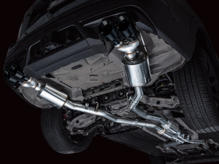 AWE Tuning 2020+ Ford Explorer ST Touring Edition Exhaust w/ Diamond Black Tips - Bull Strap