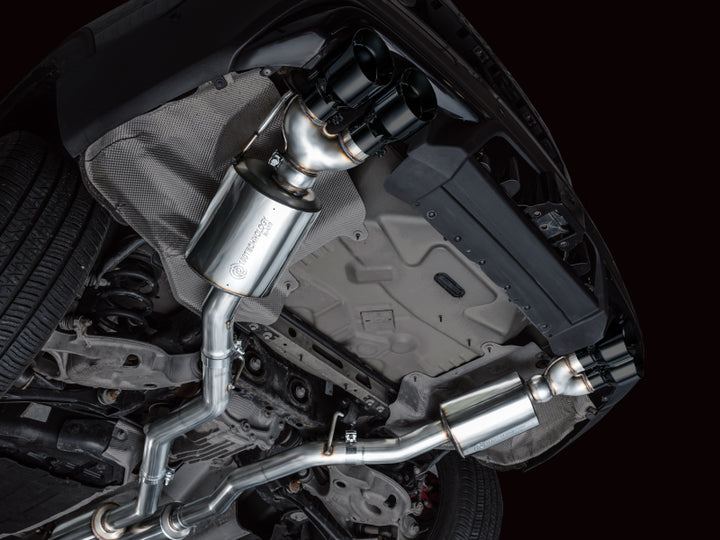 AWE Tuning 2020+ Ford Explorer ST Touring Edition Exhaust w/ Diamond Black Tips - Bull Strap
