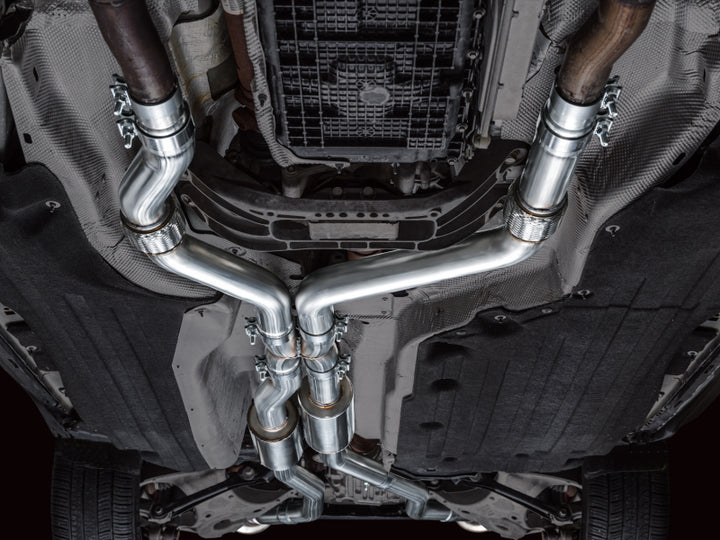 AWE Tuning 2020+ Ford Explorer ST Touring Edition Exhaust w/ Diamond Black Tips - Bull Strap