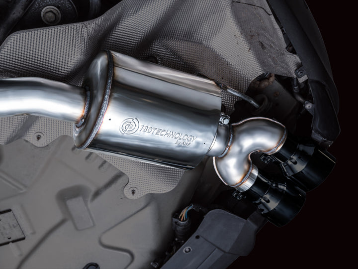AWE Tuning 2020+ Ford Explorer ST Touring Edition Exhaust w/ Diamond Black Tips - Bull Strap