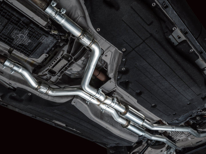 AWE Tuning 2020+ Ford Explorer ST Touring Edition Exhaust w/ Diamond Black Tips - Bull Strap