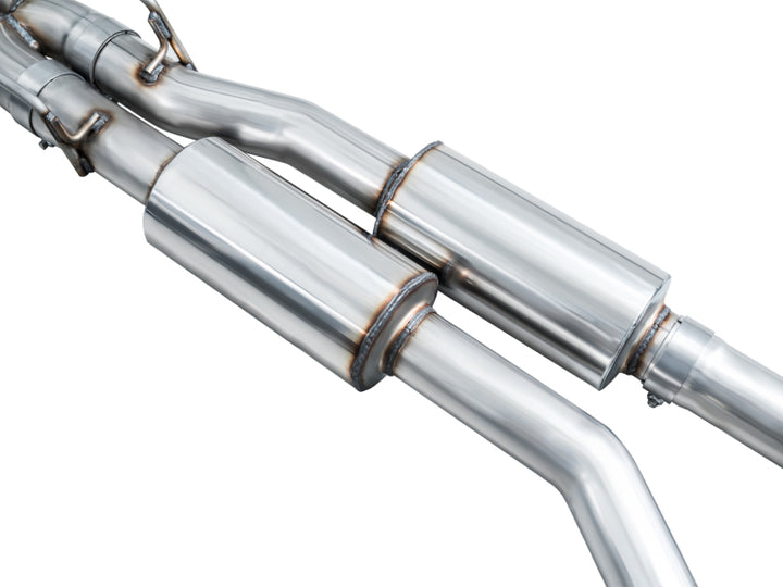 AWE Tuning 2020+ Ford Explorer ST Touring Edition Exhaust w/ Diamond Black Tips - Bull Strap