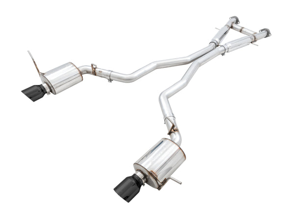 AWE Tuning 2020 Jeep Grand Cherokee SRT Touring Edition Exhaust - Diamond Black Tips - Bull Strap