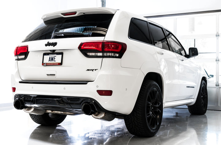 AWE Tuning 2020 Jeep Grand Cherokee SRT Touring Edition Exhaust - Diamond Black Tips - Bull Strap