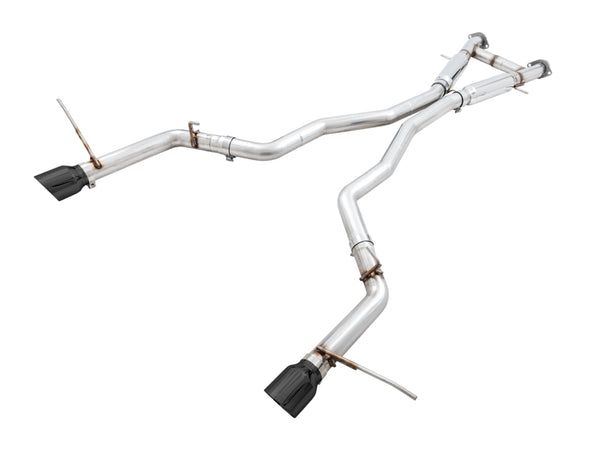 AWE Tuning 2020 Jeep Grand Cherokee SRT Track Edition Exhaust - Diamond Black Tips - Bull Strap