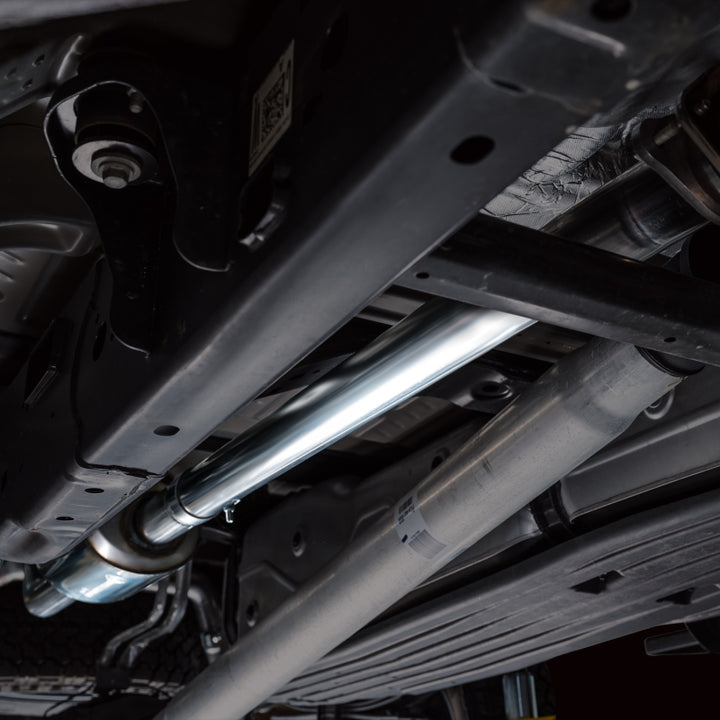 AWE Tuning 2021+ Ford F-150 Tremor (w/ Bumper Cutouts) 0FG Non-Resonated Catback -Diamond Black Tips - Bull Strap