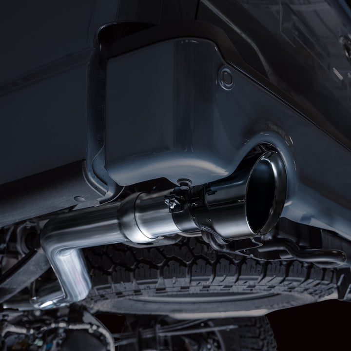 AWE Tuning 2021+ Ford F-150 Tremor (w/ Bumper Cutouts) 0FG Non-Resonated Catback -Diamond Black Tips - Bull Strap