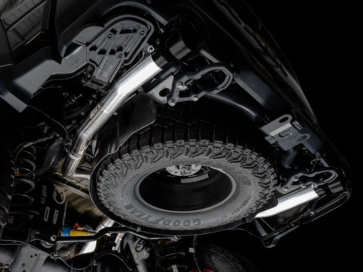 AWE Tuning 2021 RAM 1500 TRX 0FG Cat-Back Exhaust - Diamond Black Tips - Bull Strap
