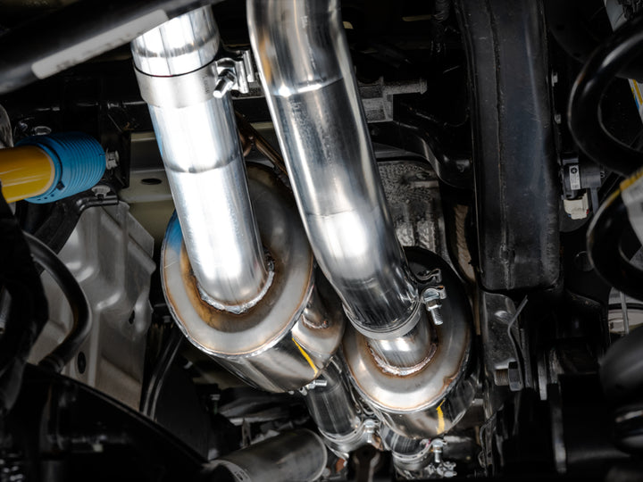 AWE Tuning 2021 RAM 1500 TRX 0FG Cat-Back Exhaust - Diamond Black Tips - Bull Strap