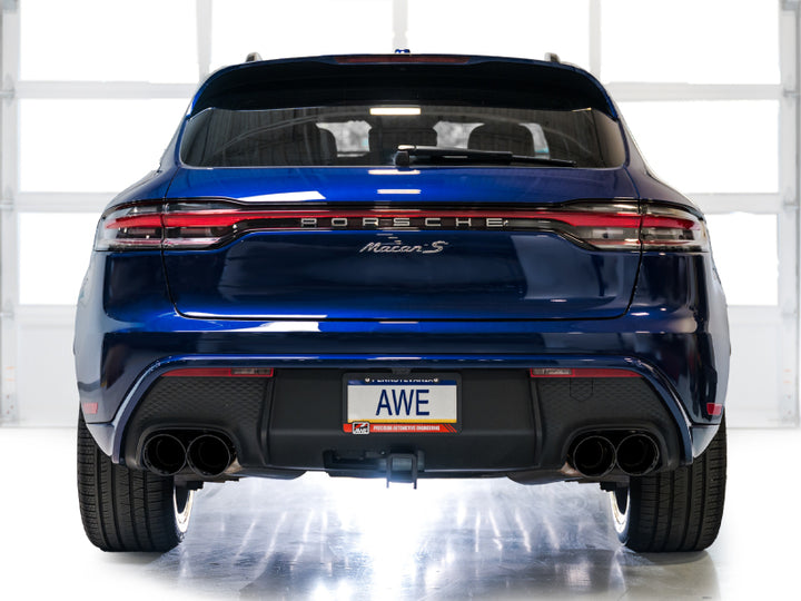 AWE Tuning 2022+ Porsche Macan 2.9TT Touring Edition Catback Exhaust w/ Diamond Black Tips - Bull Strap