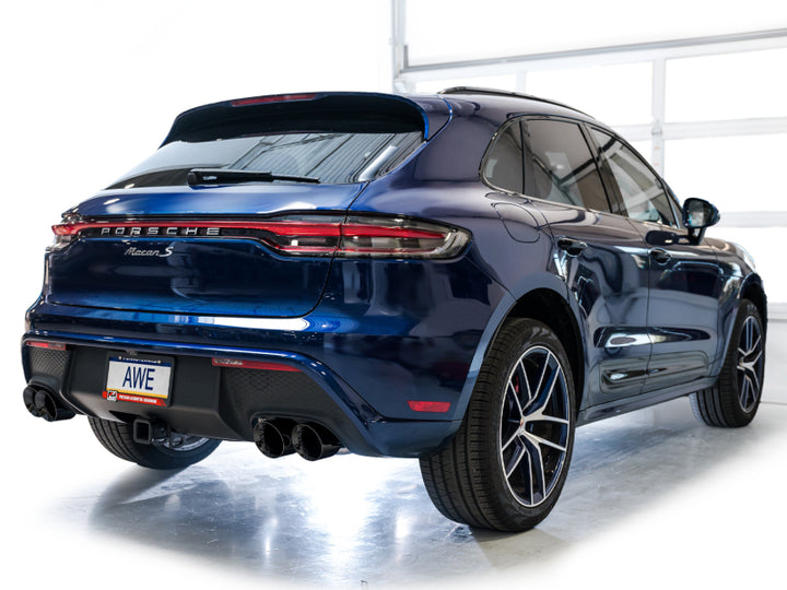 AWE Tuning 2022+ Porsche Macan 2.9TT Touring Edition Catback Exhaust w/ Diamond Black Tips - Bull Strap