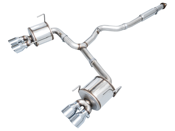 AWE Tuning 2022+ VB Subaru WRX Touring Edition Exhaust - Chrome Silver Tips - Bull Strap
