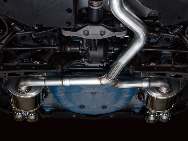 AWE Tuning 2022+ VB Subaru WRX Touring Edition Exhaust - Chrome Silver Tips - Bull Strap