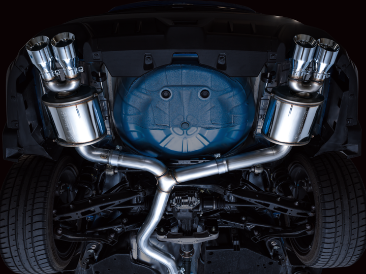 AWE Tuning 2022+ VB Subaru WRX Touring Edition Exhaust - Chrome Silver Tips - Bull Strap